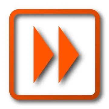 Fast forward sign icon. Internet button on white background.. Illustrazione stock