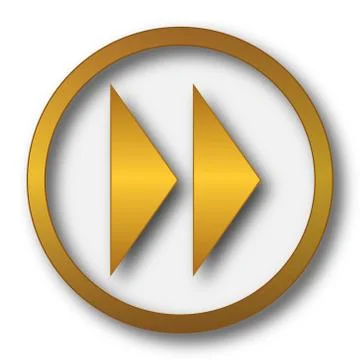 Fast forward sign icon. Internet button on white background.. Illustrazione stock