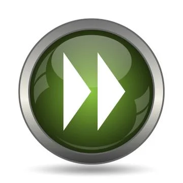 Fast forward sign icon. Internet button on white background. . Illustrazione stock