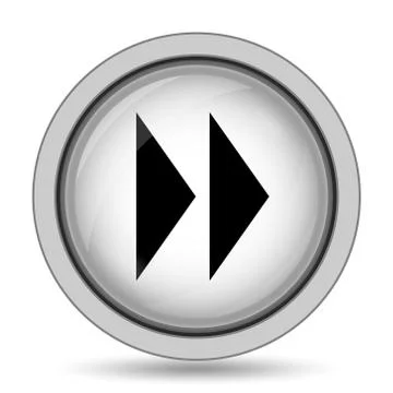 Fast forward sign icon. Internet button on white background.. Stock Illustration