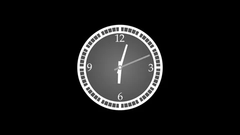 Fast Forward Time Clock Animation, Minimalist Countdown Clock Isolated Anim.. Stock Footage 307867618