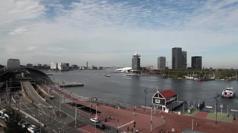 Fast forward traffic Amsterdam CS Stock-Footage 254396293