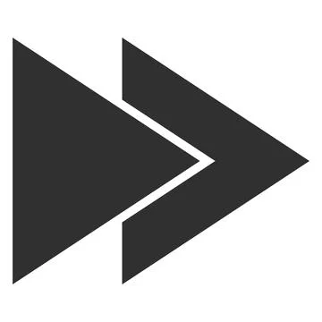 Fast Forward Vector Icon Flat Illustration Illustrazione stock