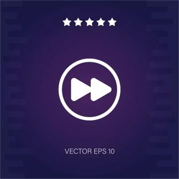 Fast forward vector icon Stock Illustration