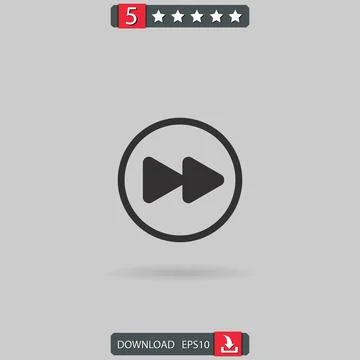 Fast forward vector icon Stock Illustration