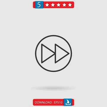 Fast forward vector icon Stock Illustration