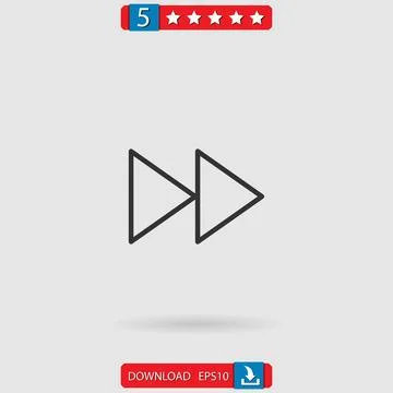 Fast forward vector icon Stock Illustration