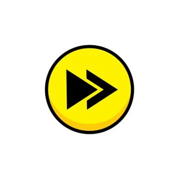 Fast forward video game asset menu icon button layer vector art Illustrazione stock