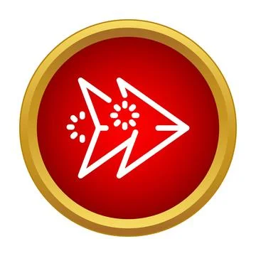 Fast forwarding arrows with loading dots icon Stockillustratie