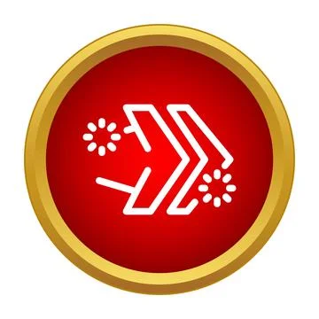 Fast forwarding video content progress button icon Ilustración de archivo