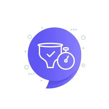 Fast funnel line icon for web イラスト素材