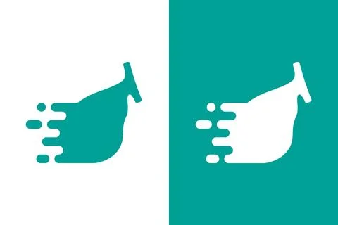 Fast gallbladder logo combination. Quick organ logotype design template. Stock Illustration