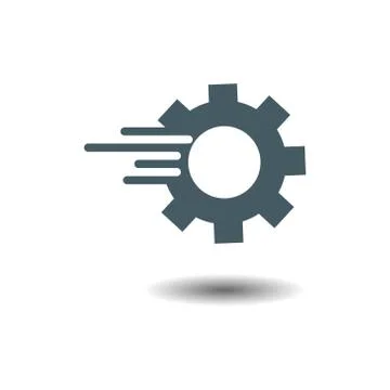 Fast gear vector design template illustration Stock Illustration