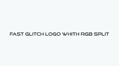 Fast Glitch Logo Stock After Effects