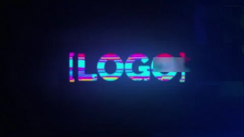 Fast Glitch Logo Reveal After Effects stock
