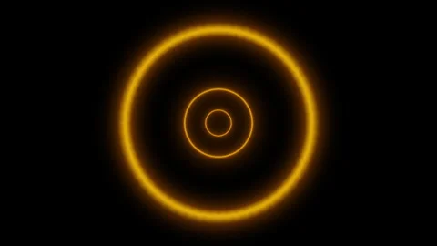 Fast Glowing Orange Circular Rings Tunnel Motion Stock Footage 328994351