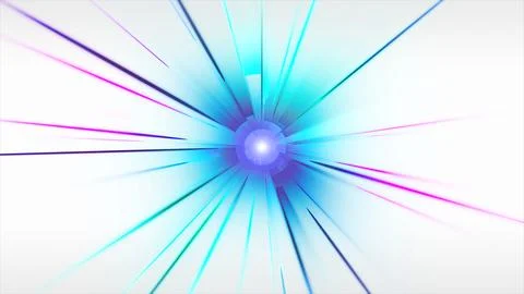 Fast glowing zoom rays burst tunnel Stock Illustration