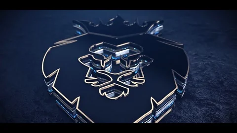 Fast Gold Logo After Effects stock