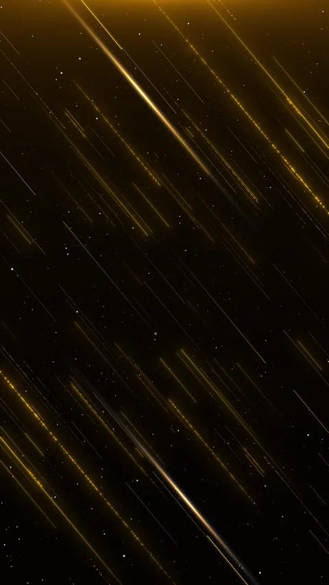 Fast gold motion background light trails, glowing streaks, star particles rushin Stock Footage 340401633
