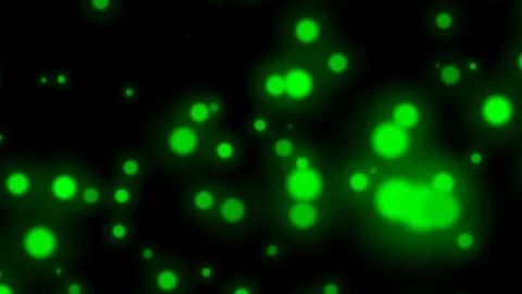 Fast Green Dark Dynamic Particles Cluster Abstract Motion Background Loop Stock Footage 100522623