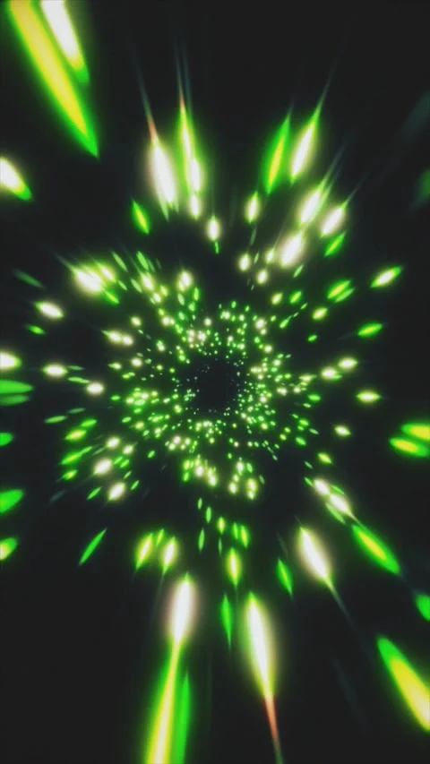 Fast green warp speed hyperdrive space tunnel Video stock 339432432