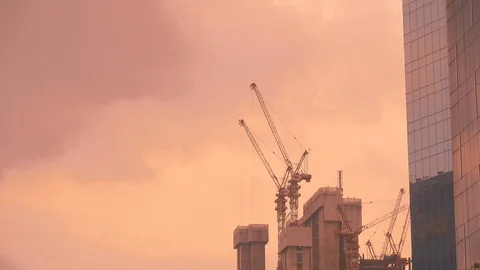 Fast growing city buildings developments Singapore Stock Footage 91979021