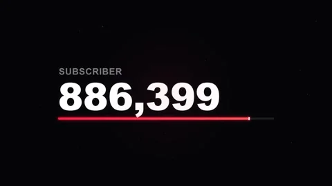 Fast Growing Subscriber Counter Animation on Black Background 4K 스톡 동영상 339029581