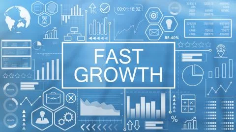 Fast Growth, Animated Typography Stock Illustration