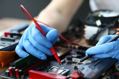 Fast help pc system service concept Stock Photos