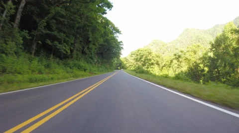 Fast Hyperlapse of Smoky Mountain Road Stock Footage 51220524