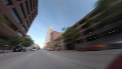A Fast Hyperlapse Timelapse of Driving Through Louisville on West Market Street Stock Footage 111451379