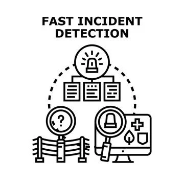 Fast incident detection system for cyber security Illustrazione stock