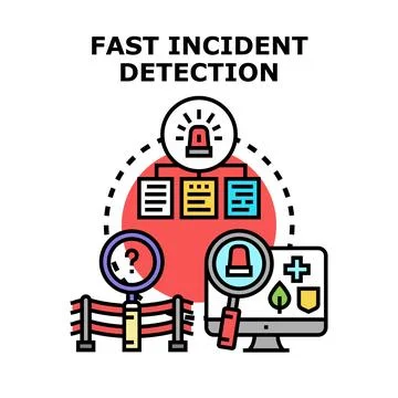 Fast incident detection system for cyber security Stock Illustration