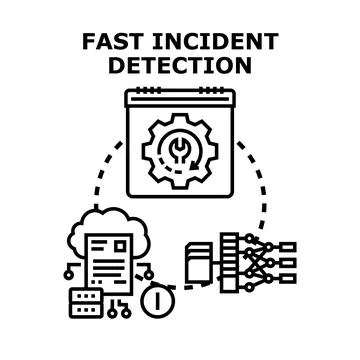 Fast incident detection using artificial intelligence and cloud computing Stock Illustration