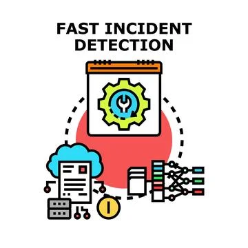 Fast incident detection using artificial intelligence and cloud computing Stock Illustration