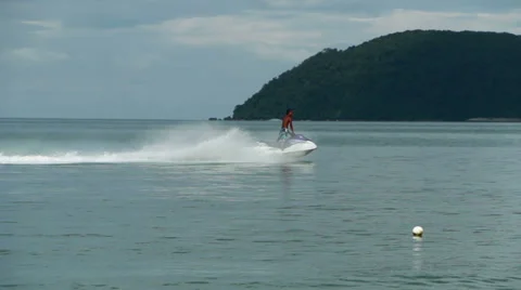 Fast Jet Ski Stock Footage 38523751