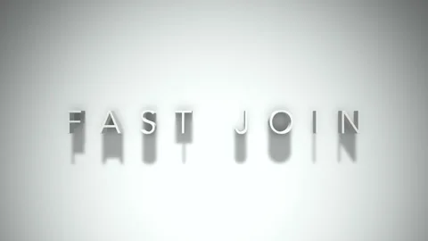 Fast join 3D title animation with shadows on a white background Stock Footage 297569040