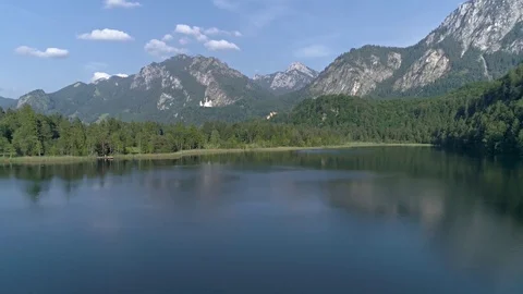 Fast Lake Reverse Aerial 4k Stock Footage 76967822