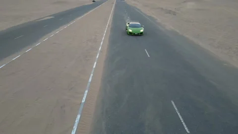 Fast Lambos: Desert Dash Stock Footage 256915135