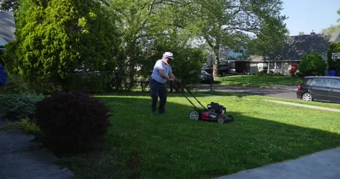 Fast lawn cutting Stock Footage 134846311