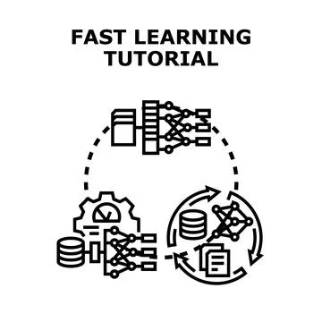 Fast learning tutorial with data processing and artificial intelligence 库存插图