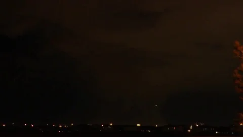 Fast Lightning Strike Stock Footage 81414412