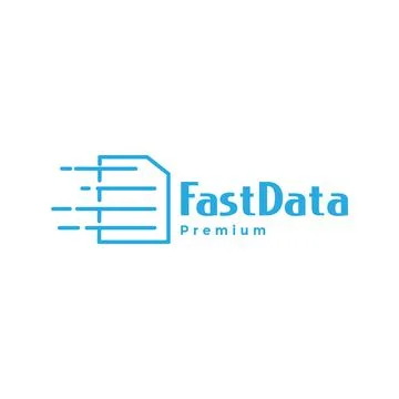 Fast line document tech logo design, vector graphic symbol icon illustratio.. Stockillustratie