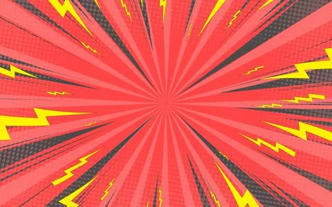 Fast line manga comic background with abstract color explosion anime frame .. Stock Illustration