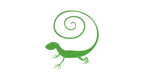 Fast lizard icon animation Stock Footage 168928057