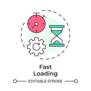 Fast loading multi color concept icon Stock Illustration