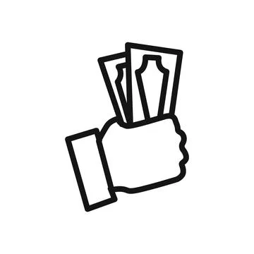 Fast loan icon linear vector graphics sign Stock Illustration