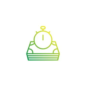 Fast loan, line icon Ilustração Stock
