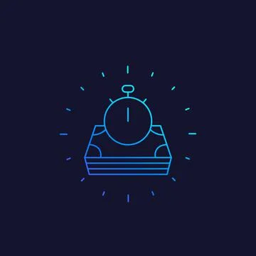 Fast loan, linear vector icon Ilustração Stock