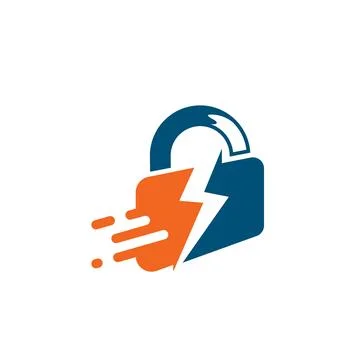 Fast lock system icon vector concept design Stock Illustration